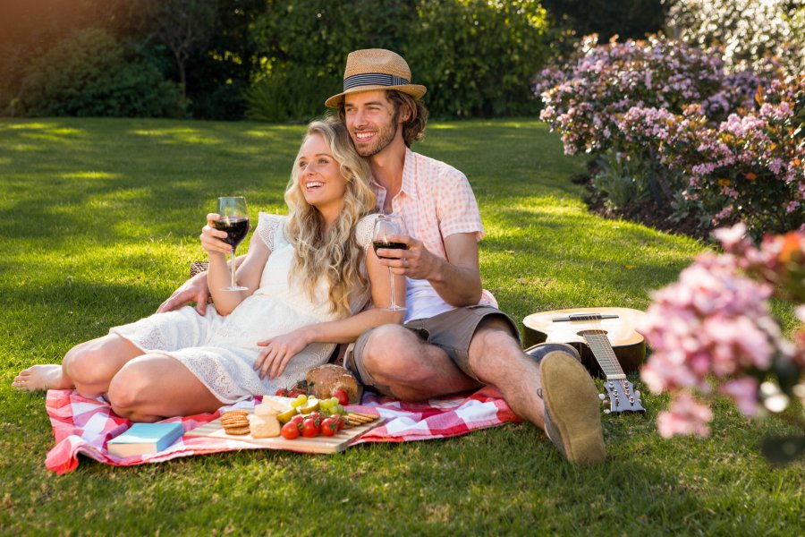 couple enjoying a picnic