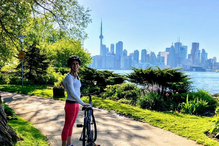 cycling across Toronto Islands on Mother's Day